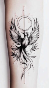phoenix-with-expression – tattoo design ideas free ai generated – realism-mirrored-effect – for-neck – Gallery: phoenix-inkby-ai