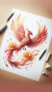 phoenix-with-mystical-symbol – tattoo design ideas free ai generated – realism-detail-accuracy – for-lower-back – Gallery: phoenix-inkby-ai