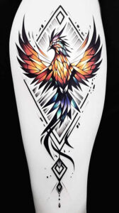 phoenix-with-spiritual-motif – tattoo design ideas free ai generated – surrealism-disorienting – for-wrist-side – Gallery: phoenix-inkby-ai