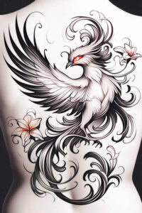 phoenix-with-symbol – tattoo design ideas free ai generated – neotraditional-enhanced-shading – for-hand – Gallery: phoenix-inkby-ai