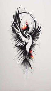 phoenix-with-symbol – tattoo design ideas free ai generated – realism-smooth-gradients – for-shoulder – Gallery: phoenix-inkby-ai