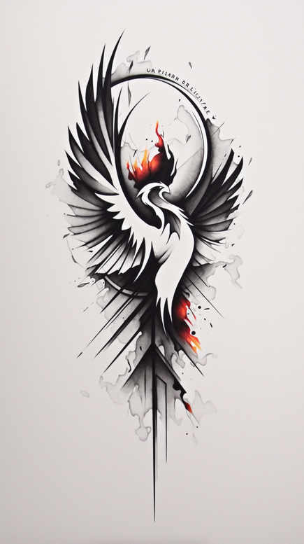 phoenix-with-symbol – tattoo design ideas free ai generated – realism-smooth-gradients – for-shoulder – Gallery: phoenix-inkby-ai