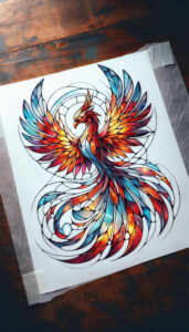 phoenix-with-symbolic-meaning – tattoo design ideas free ai generated – realism-surface-complexity – for-forearm – Gallery: phoenix-inkby-ai