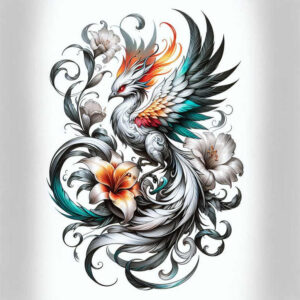 phoenix tattoo design ideas Realism anatomical accuracy detail embodying endurance