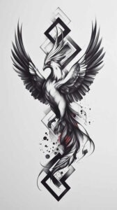 phoenix tattoo design ideas vintage influence detail for forearm