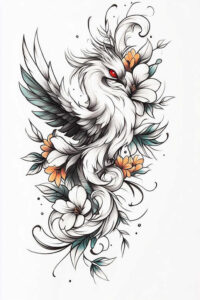 phoenix tattoo design ideas structured design fiery tail resilience and power