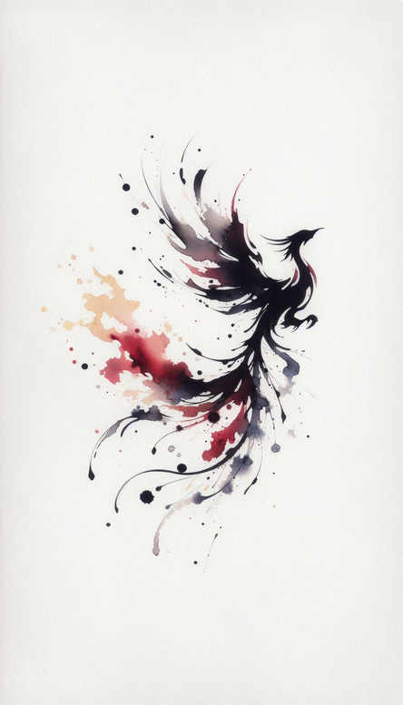 phoenix tattoo design ideas Realism digital realism hope symbol for knee