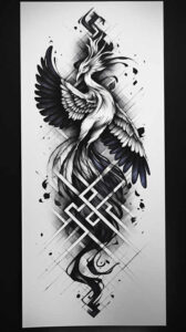 phoenix tattoo design ideas ultra-detailed hope symbol for upper arm