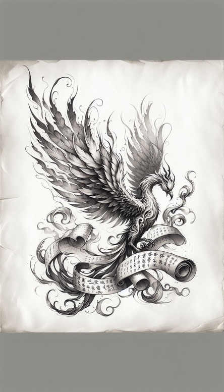 phoenix tattoo design ideas contoured forms immortality for outer arm