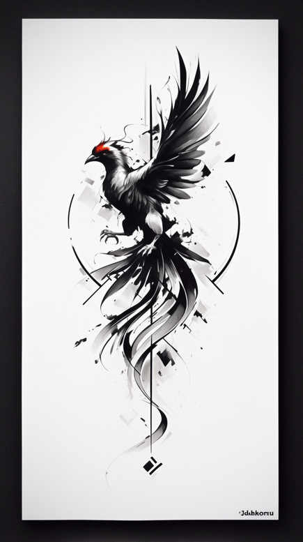 phoenix tattoo design ideas bold mysterious for calf