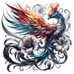 phoenix tattoo design ideas distorted perspective mystical motifs embodying perseverance