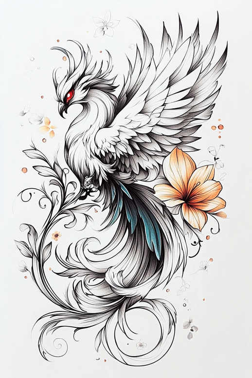 phoenix tattoo design ideas beyond reality myth for lower chest
