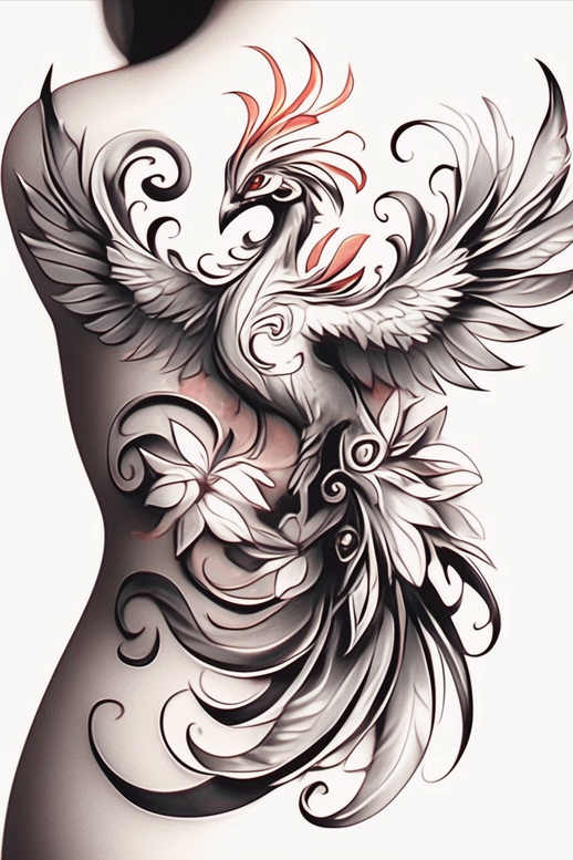 phoenix tattoo design ideas ethereal textures mythology shows strength