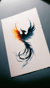 phoenix tattoo design ideas wide-angle power for back of neck