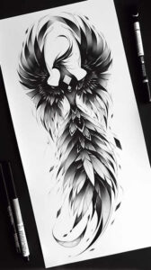phoenix tattoo design ideas displaced objects rebirth for upper arm