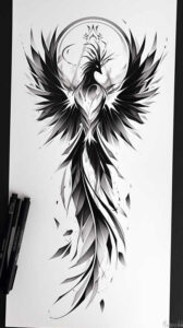 phoenix tattoo design ideas Realim light and shadow play renewal for arm