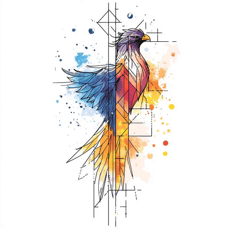 phoenix tattoo design ideas Realism smooth gradients renewal for toe