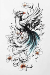 phoenix tattoo design ideas Realism deep shadows return for shin