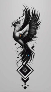 phoenix tattoo design ideas minimal strength embodying endurance