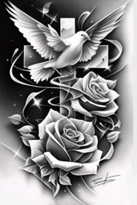 fine-line-rose-tattoo – tattoo design ideas free ai generated – slender – for-biceps – Gallery: roses-inkby-ai