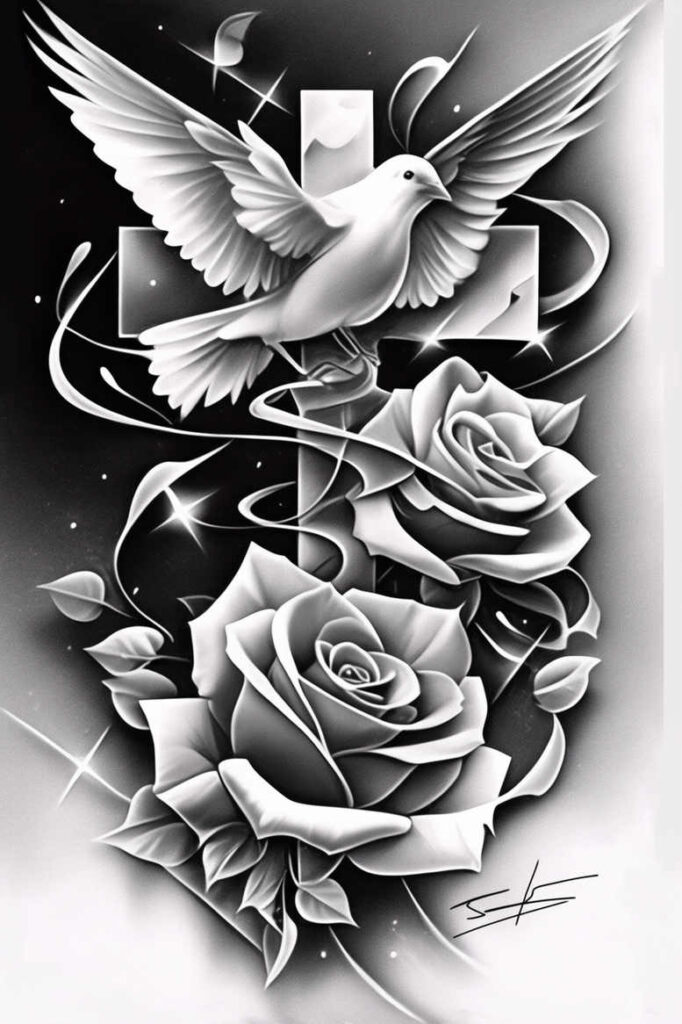 fine-line-rose-tattoo – tattoo design ideas free ai generated – slender – for-biceps – Gallery: roses-inkby-ai