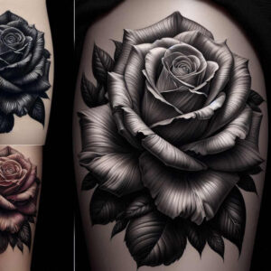 love-symbol-rose-tattoo – tattoo design ideas free ai generated – elegant – for-neck – Gallery: roses-inkby-ai