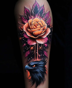 love-symbol-rose-tattoo – tattoo design ideas free ai generated – micro-tattoo – for-toe – Gallery: roses-inkby-ai