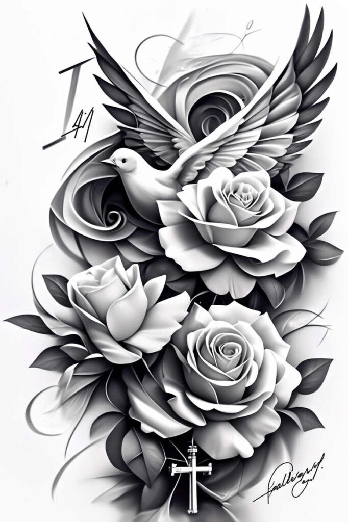 organic-line-rose-tattoo – tattoo design ideas free ai generated – simple-icon – for-palm – Gallery: roses-inkby-ai