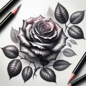 protection-symbol-rose-tattoo – tattoo design ideas free ai generated – subtle – for-scapula – Gallery: roses-inkby-ai
