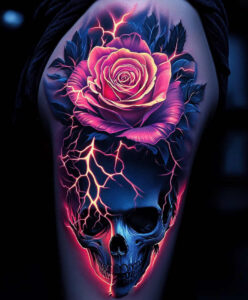 realistic-rose-tattoo – tattoo design ideas free ai generated – silent – for-side-torso – Gallery: roses-inkby-ai