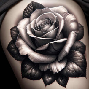 rose-artistic-tattoo – tattoo design ideas free ai generated – unadorned – for-arm – Gallery: roses-inkby-ai