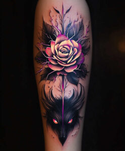 rose-detailed-tattoo – tattoo design ideas free ai generated – tiny-motif – for-arm – Gallery: roses-inkby-ai