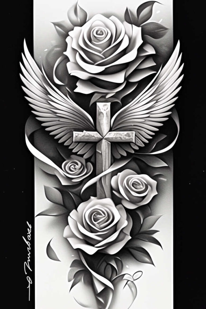 rose-inspiration-tattoo-for-men – tattoo design ideas free ai generated – pure-motif – for-wrist-side – Gallery: roses-inkby-ai