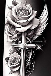 rose-inspiration-tattoo-for-men – tattoo design ideas free ai generated – whisper-line – for-forearm – Gallery: roses-inkby-ai