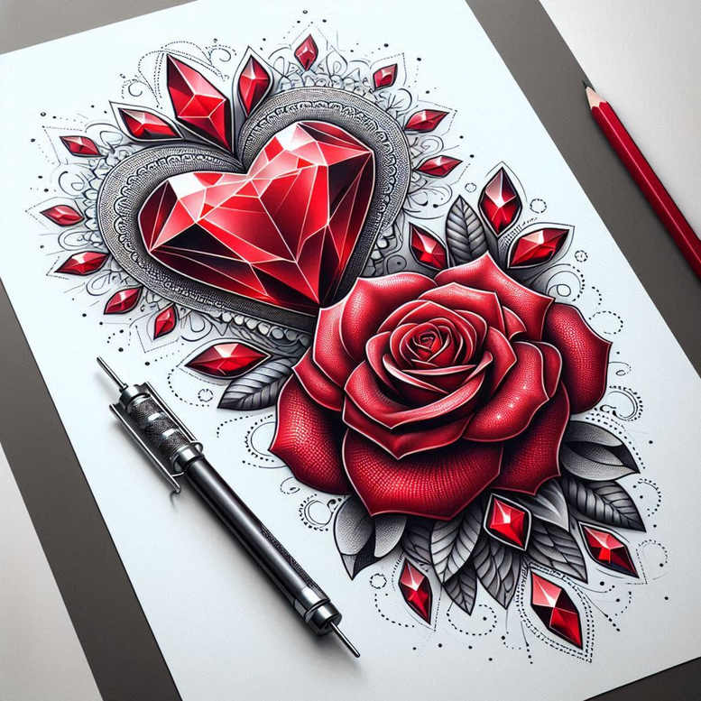rose-natural-look-tattoo – tattoo design ideas free ai generated – subtle – for-collarbone – Gallery: roses-inkby-ai