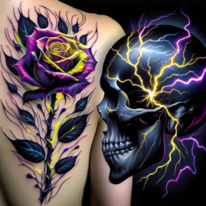 rose-natural-look-tattoo – tattoo design ideas free ai generated – unembellished – for-spine – Gallery: roses-inkby-ai