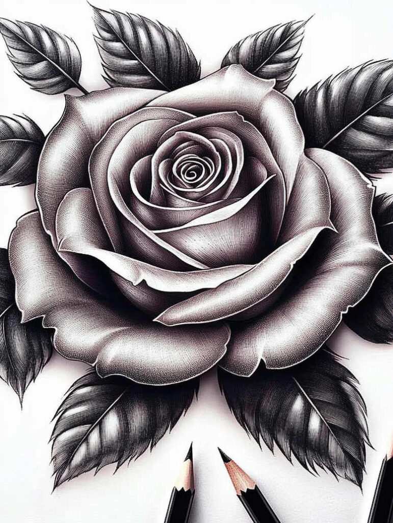 rose-nature-tattoo – tattoo design ideas free ai generated – refined – for-fingers – Gallery: roses-inkby-ai
