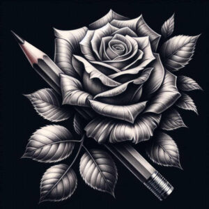 rose-ornamental-tattoo – tattoo design ideas free ai generated – symbol-mark – for-lower-leg – Gallery: roses-inkby-ai