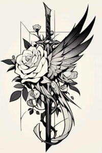 rose-tattoo – tattoo design ideas free ai generated – delicate – for-knee – Gallery: roses-inkby-ai