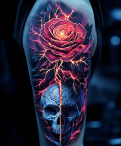 soft-shading-rose-tattoo – tattoo design ideas free ai generated – dainty – for-abdomen – Gallery: roses-inkby-ai