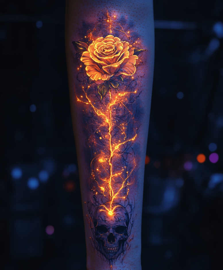 symbolic-rose-tattoo – tattoo design ideas free ai generated – mini-geometry – for-nape – Gallery: roses-inkby-ai