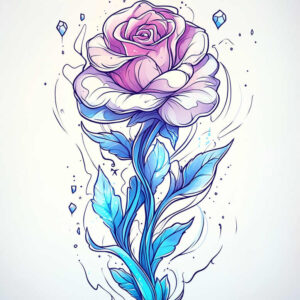 talisman-rose-tattoo – tattoo design ideas free ai generated – unembellished – for-ribs – Gallery: roses-inkby-ai