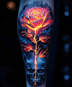 roses tattoo design ideas Surrealism metaphysical blooming heart embodying resilience