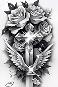 roses tattoo design ideas Surrealism enigmatic visuals botanical for lower back