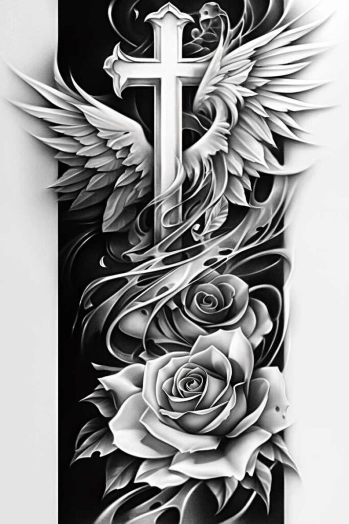 roses tattoo design ideas Surrealism transcendent botanical represents determination