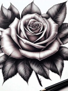 roses tattoo design ideas refined lines intricate petalwork embodying resilience
