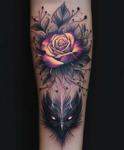 roses tattoo design ideas Surrealism fluid forms love symbol for hip