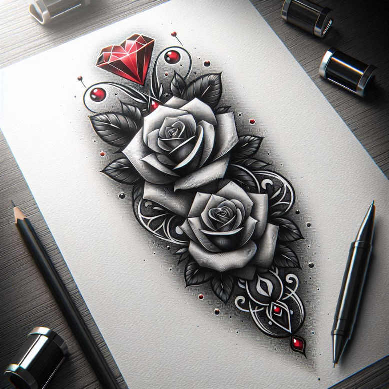 roses tattoo design ideas form fidelity lush flower perseverance and power