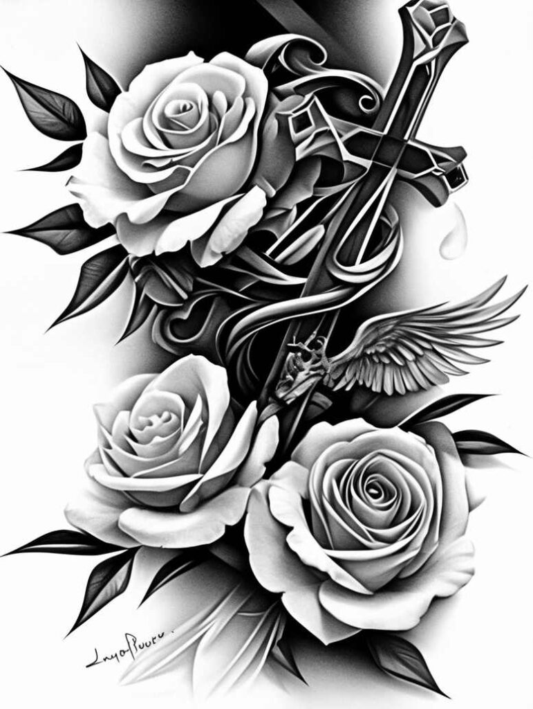 roses tattoo design ideas dreamlike natural spiral for temple