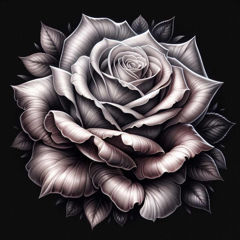 roses tattoo design ideas Realism blended gradients passion embodying perseverance